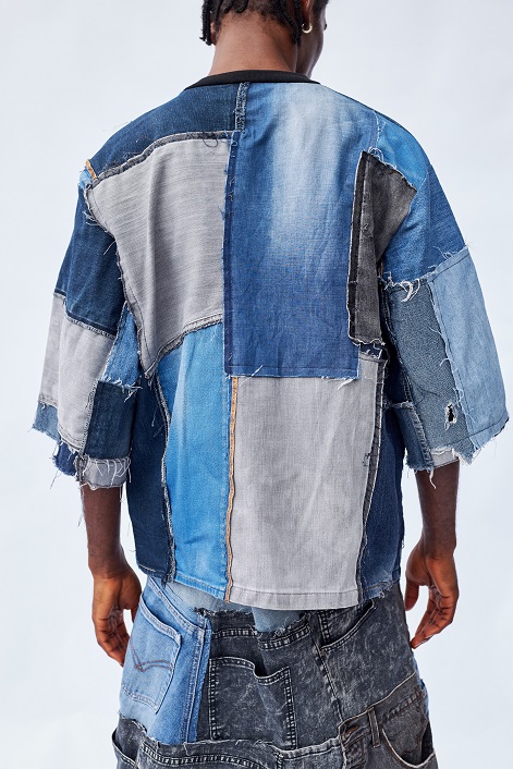Patchwork Denim T-shirt