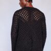 Black Crochet Camoe Shirt