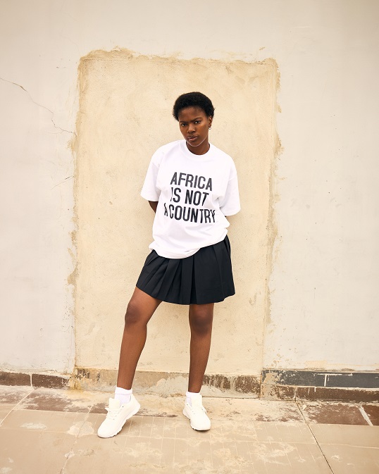 White 'Africa is not a country' t-shirt