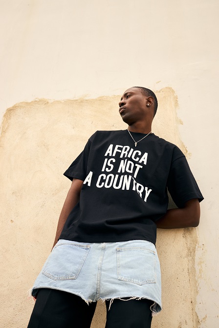 Black 'Africa is not a country' t-shirt