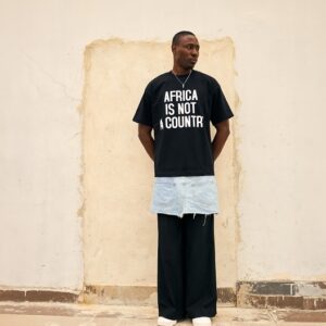 Black 'Africa is not a country' t-shirt