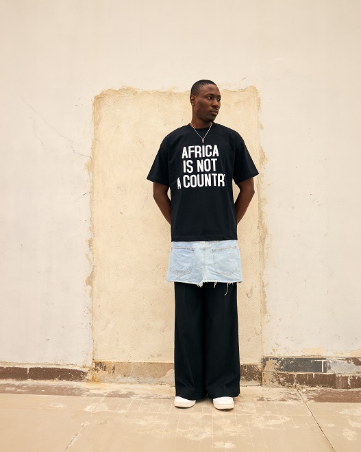 Black 'Africa is not a country' t-shirt