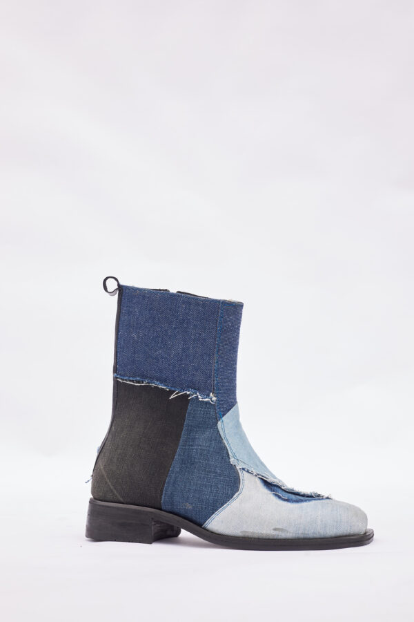 Remyrewaneproducts_WilsonOnwukaStudios_Lagosphotographer796 Patchwork Denim Chelsea Boots