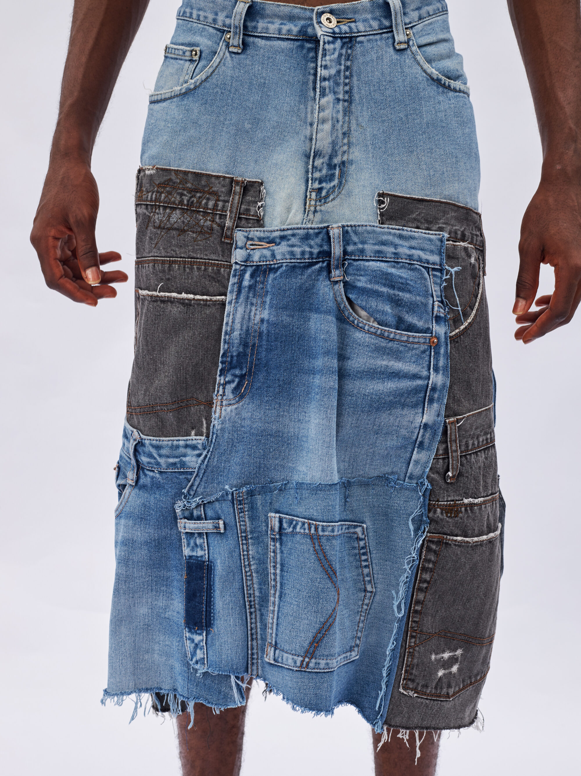 Remyrewaneproducts_WilsonOnwukaStudios_Lagosphotographer806 Patchwork Denim Skirt