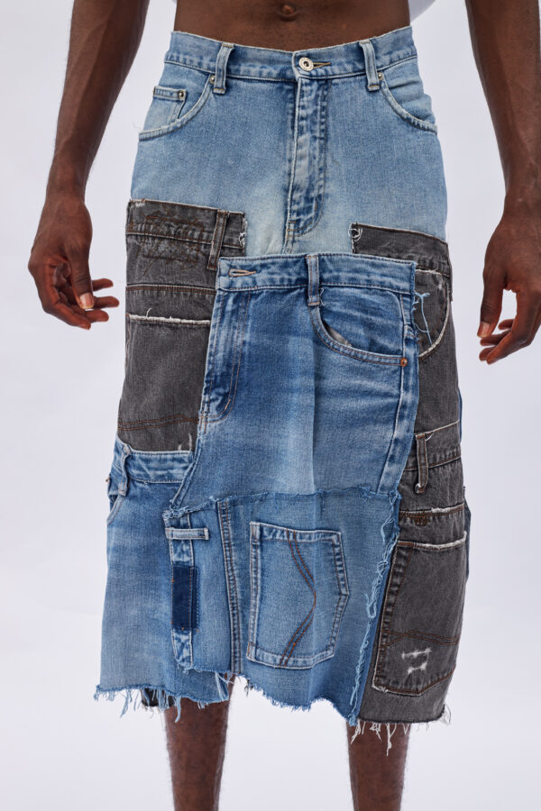 Remyrewaneproducts_WilsonOnwukaStudios_Lagosphotographer806 Patchwork Denim Skirt
