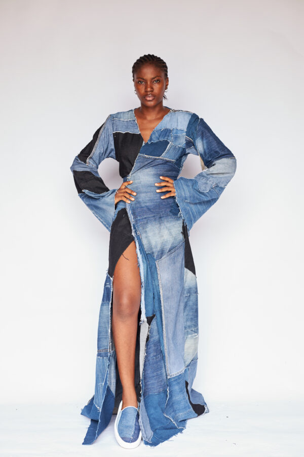 Remyrewaneproducts_WilsonOnwukaStudios_Lagosphotographer816 Patchwork Denim Kimono dress