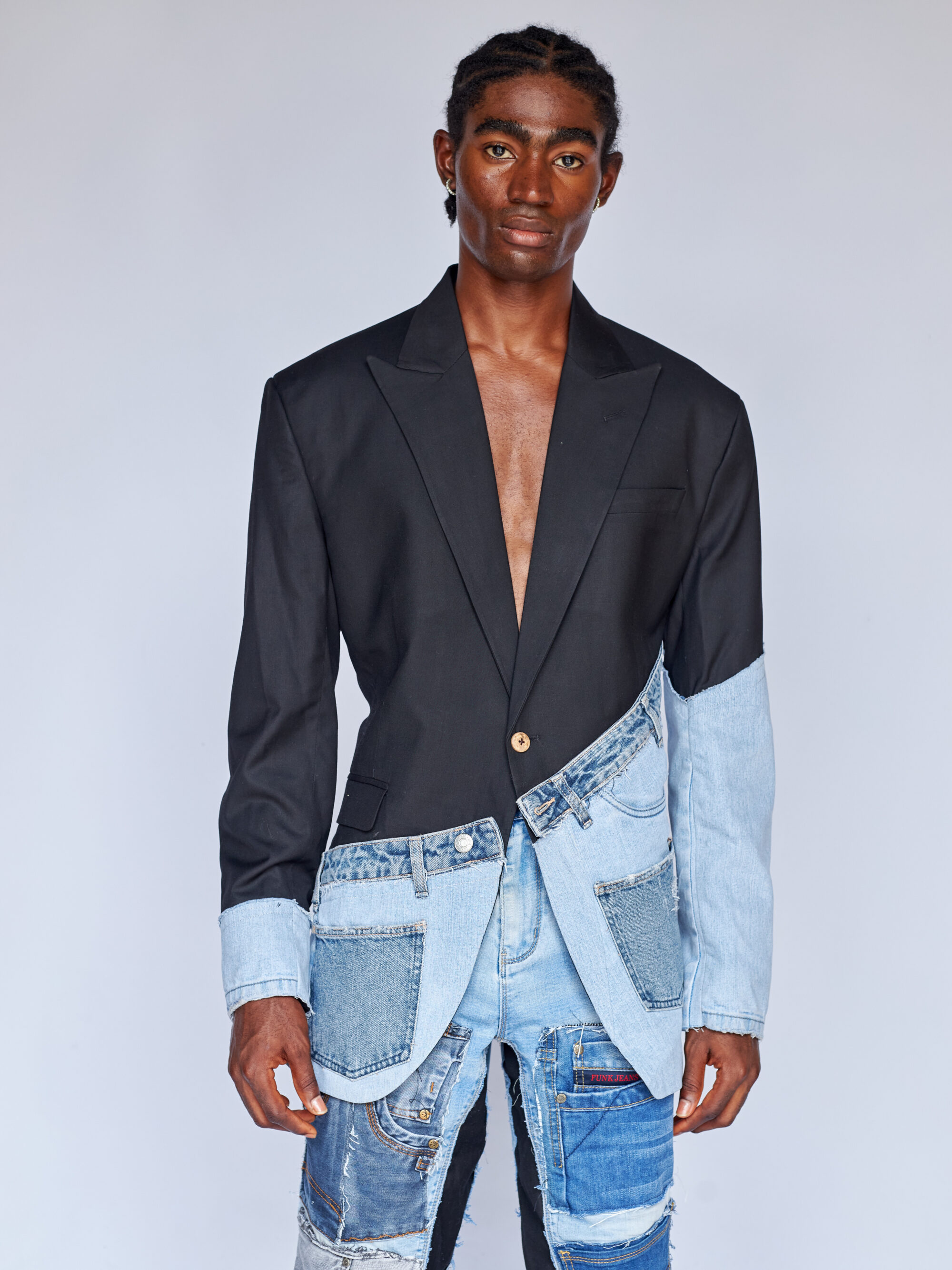 Remyrewaneproducts_WilsonOnwukaStudios_Lagosphotographer822 Black Wool and Denim Coat