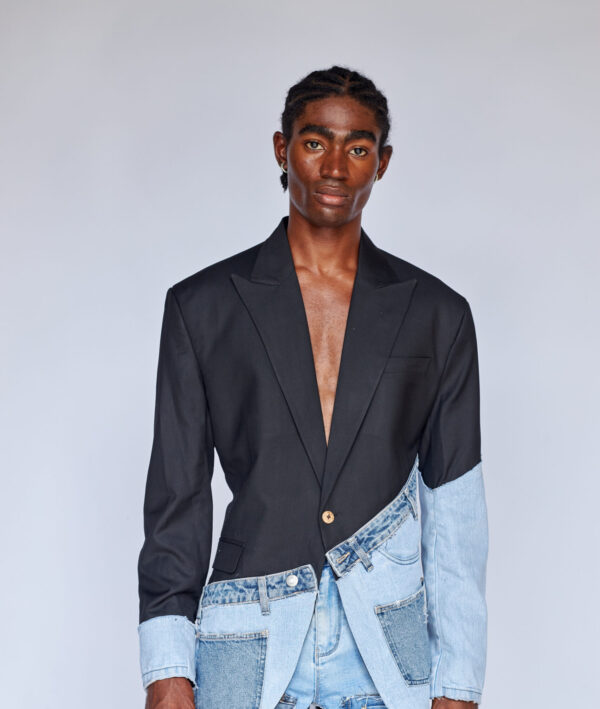 Remyrewaneproducts_WilsonOnwukaStudios_Lagosphotographer822 Black Wool and Denim Coat