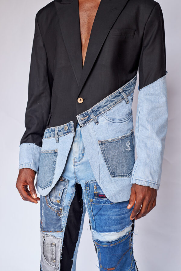 Remyrewaneproducts_WilsonOnwukaStudios_Lagosphotographer823 Black Wool and Denim Coat