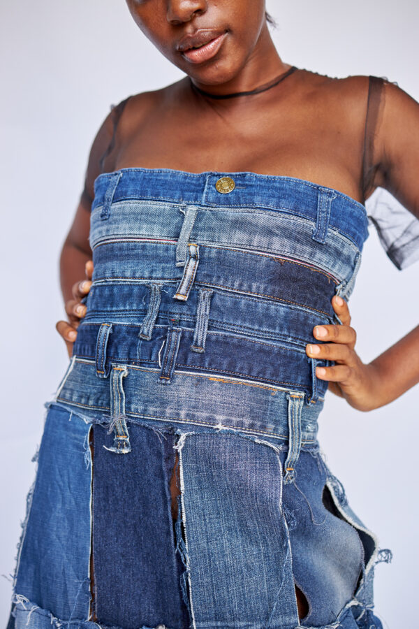 Remyrewaneproducts_WilsonOnwukaStudios_Lagosphotographer828 Patchwork Denim Beltloops Dress