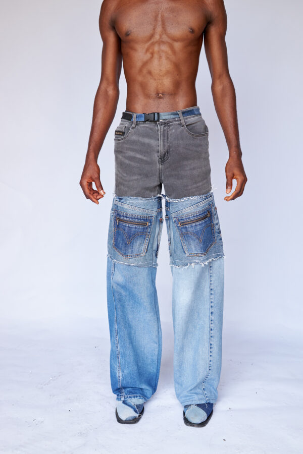 Remyrewaneproducts_WilsonOnwukaStudios_Lagosphotographer838 Patchwork Denim Wide leg Pants