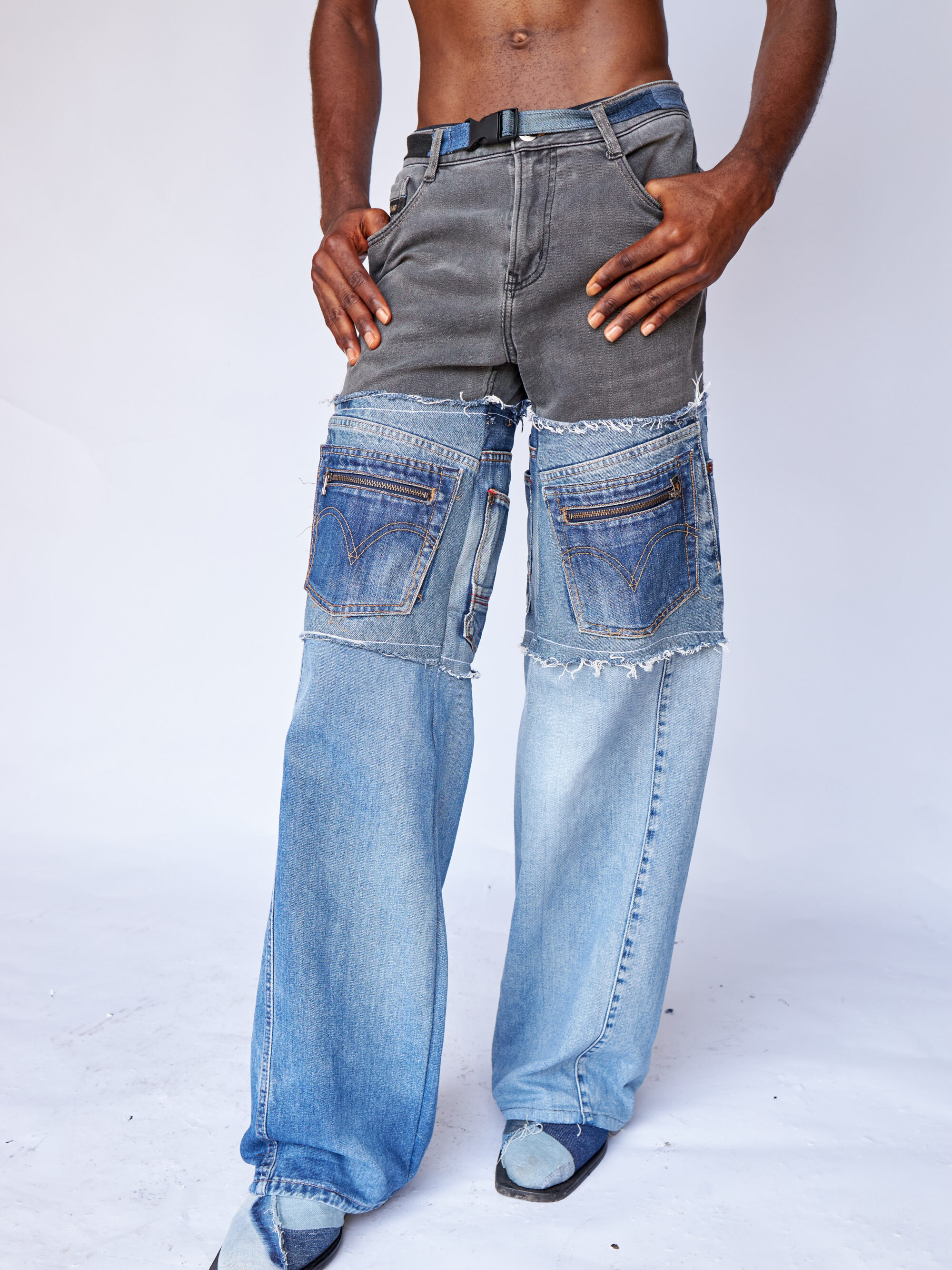 Remyrewaneproducts_WilsonOnwukaStudios_Lagosphotographer839 Patchwork Denim Wide leg Pants