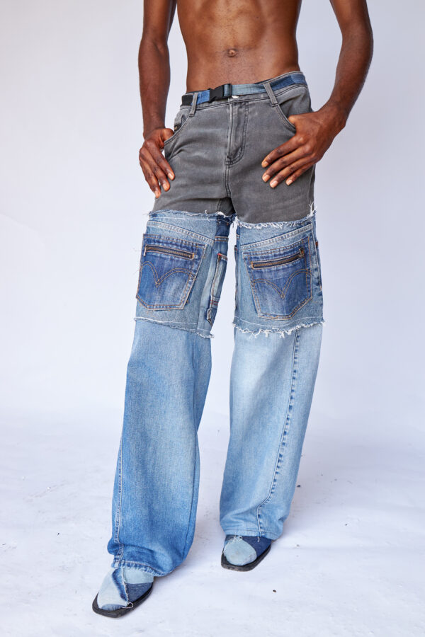 Remyrewaneproducts_WilsonOnwukaStudios_Lagosphotographer839 Patchwork Denim Wide leg Pants