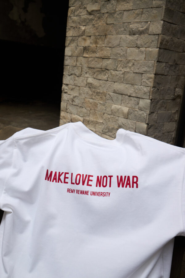 White 'Love is the remedy' t-shirt