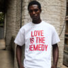 White 'Love is the remedy' t-shirt