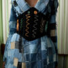 Patchwork Denim Fringe Dress Suit