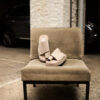 Beige Platform Slippers