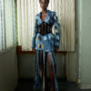 Patchwork Denim Fringe Dress Suit