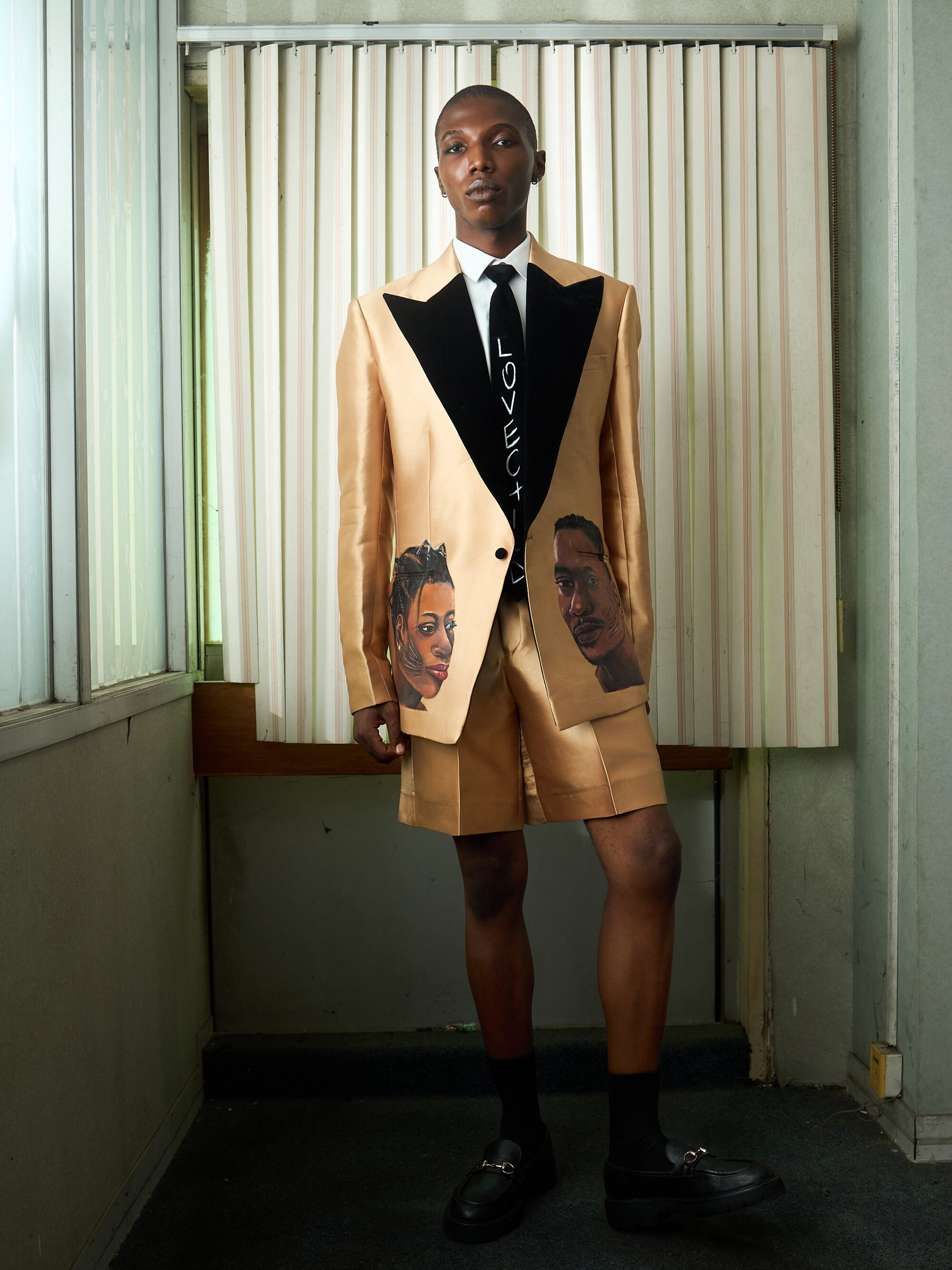Gold Satin Tuxedo Suit
