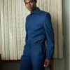Midnight Blue Wool Jumpsuit