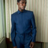 Midnight Blue Wool Jumpsuit