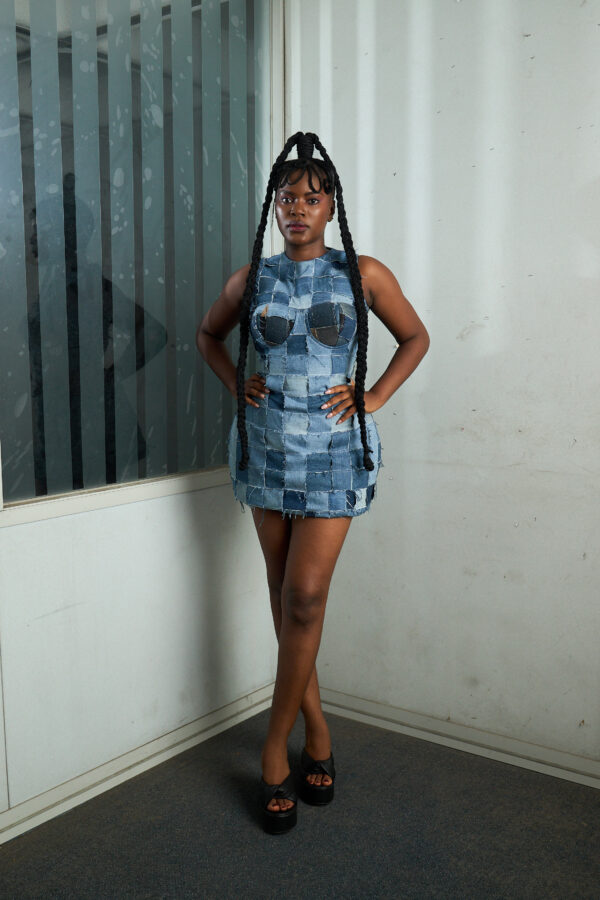 Patchwork Denim Mini Dress