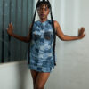 Patchwork Denim Mini Dress