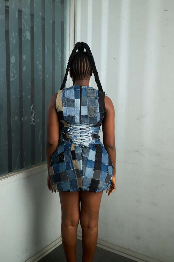 Patchwork Denim Mini Dress