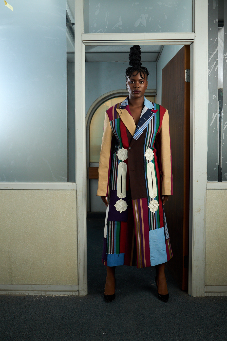 Patchwork Asooke Trench coat