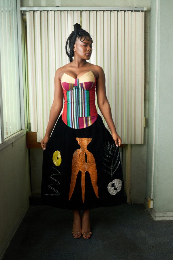 IMG_2536 Velvet Aroko Midi Skirt