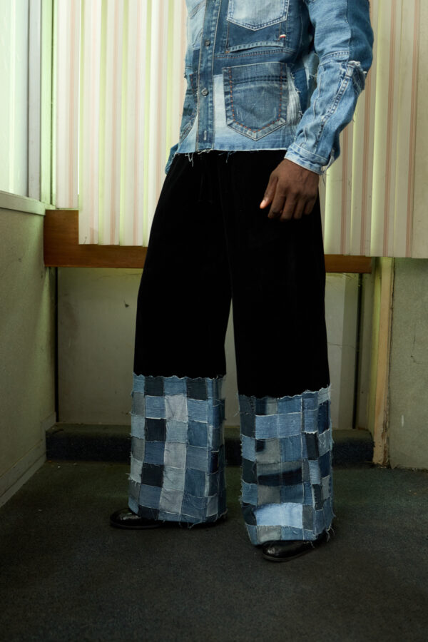 IMG_2567 Patchwork Denim and Velvet Pants