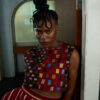 Two-colour Jaawu Asooke Crop Top