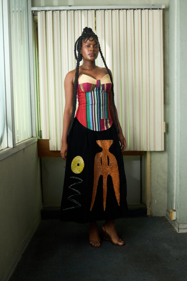 Patchwork Asooke Corset Top