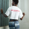 IMG_2673 White 'Love is the remedy' crop t-shirt
