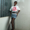 IMG_2674 White 'Love is the remedy' crop t-shirt