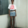 IMG_2677 White 'Love is the remedy' crop t-shirt